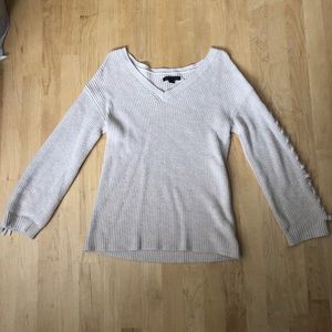 Very light pink v neck sweater